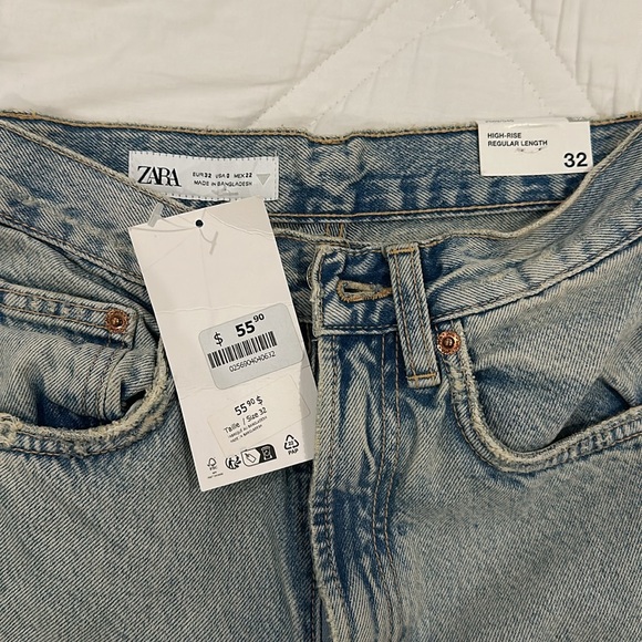 Light blue Zara jeans, size 0. - Picture 2 of 6